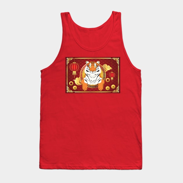 Lunar new year tiger Tank Top by AnnArtshock